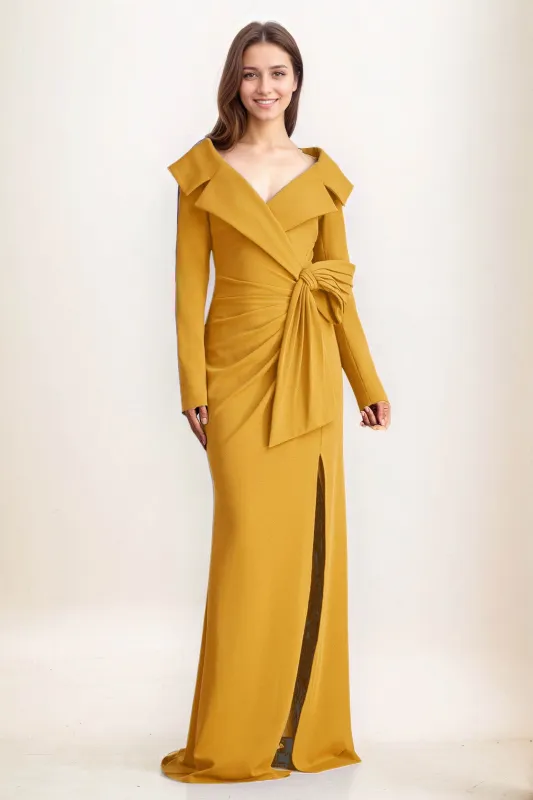 Sheath-Column Maxi Elastic Cloth Wedding Guest Dress CG0283 sold by Cocomelody