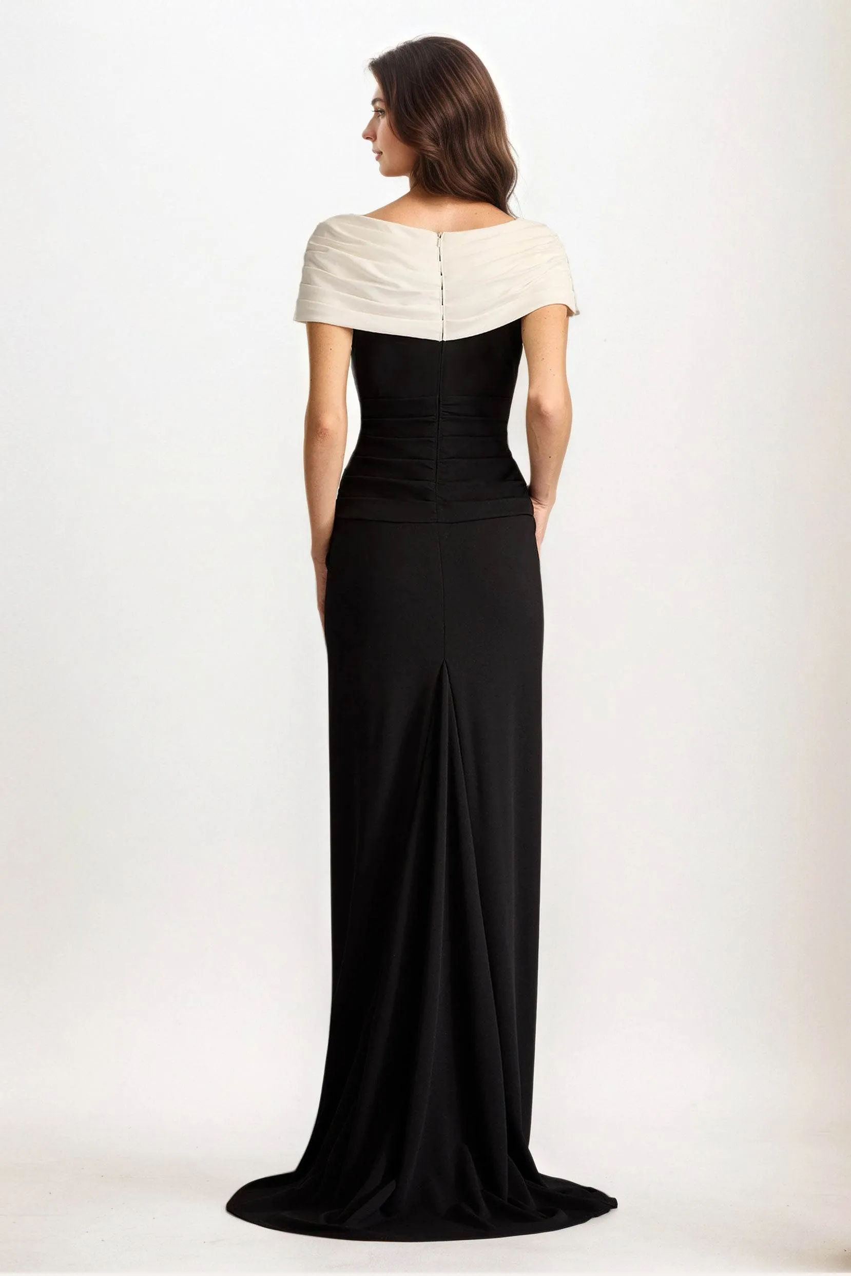 Sheath-Column Maxi Chiffon Wedding Guest Dress CG0279 sold by Cocomelody product image thumbnail 2