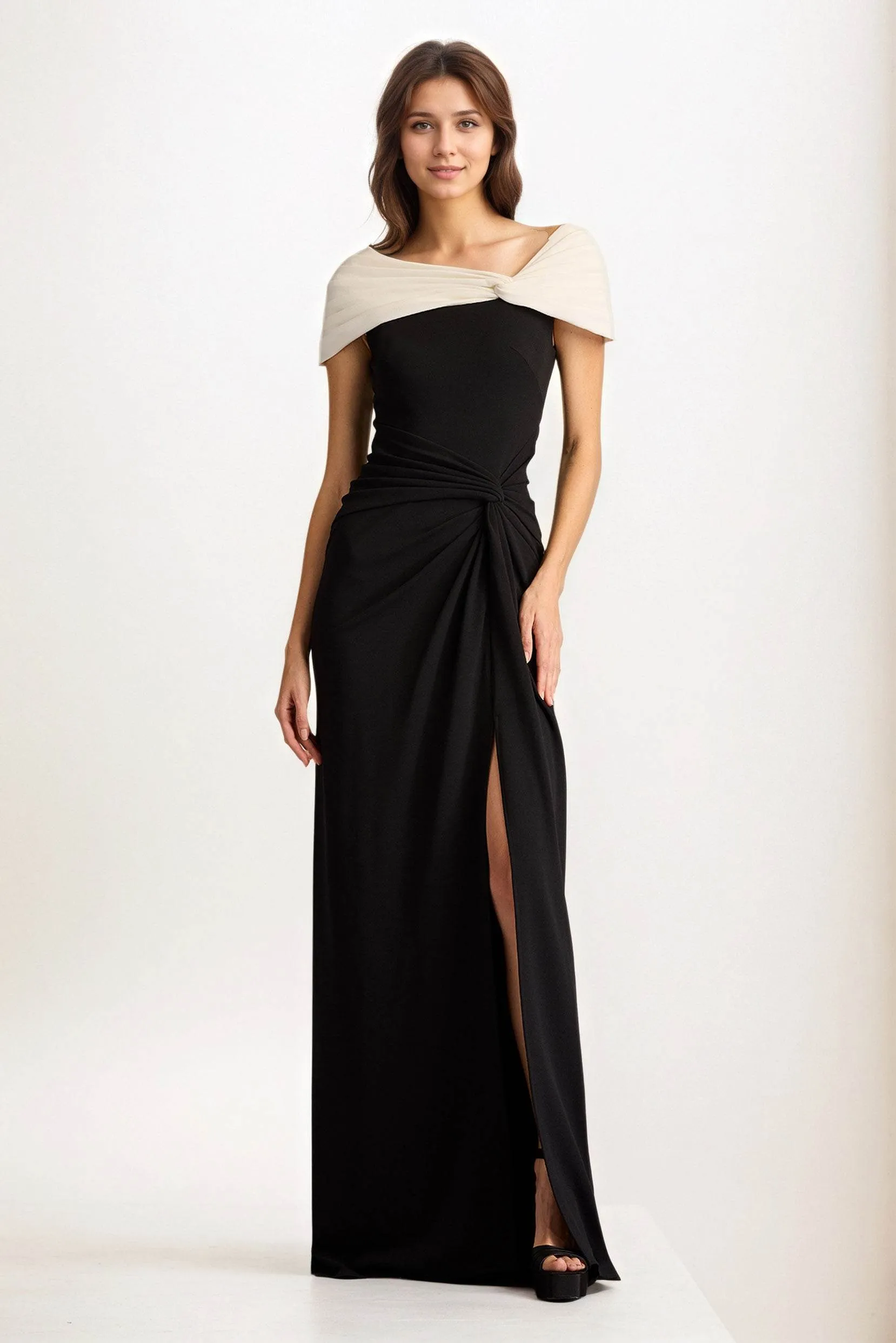 Sheath-Column Maxi Chiffon Wedding Guest Dress CG0279 sold by Cocomelody