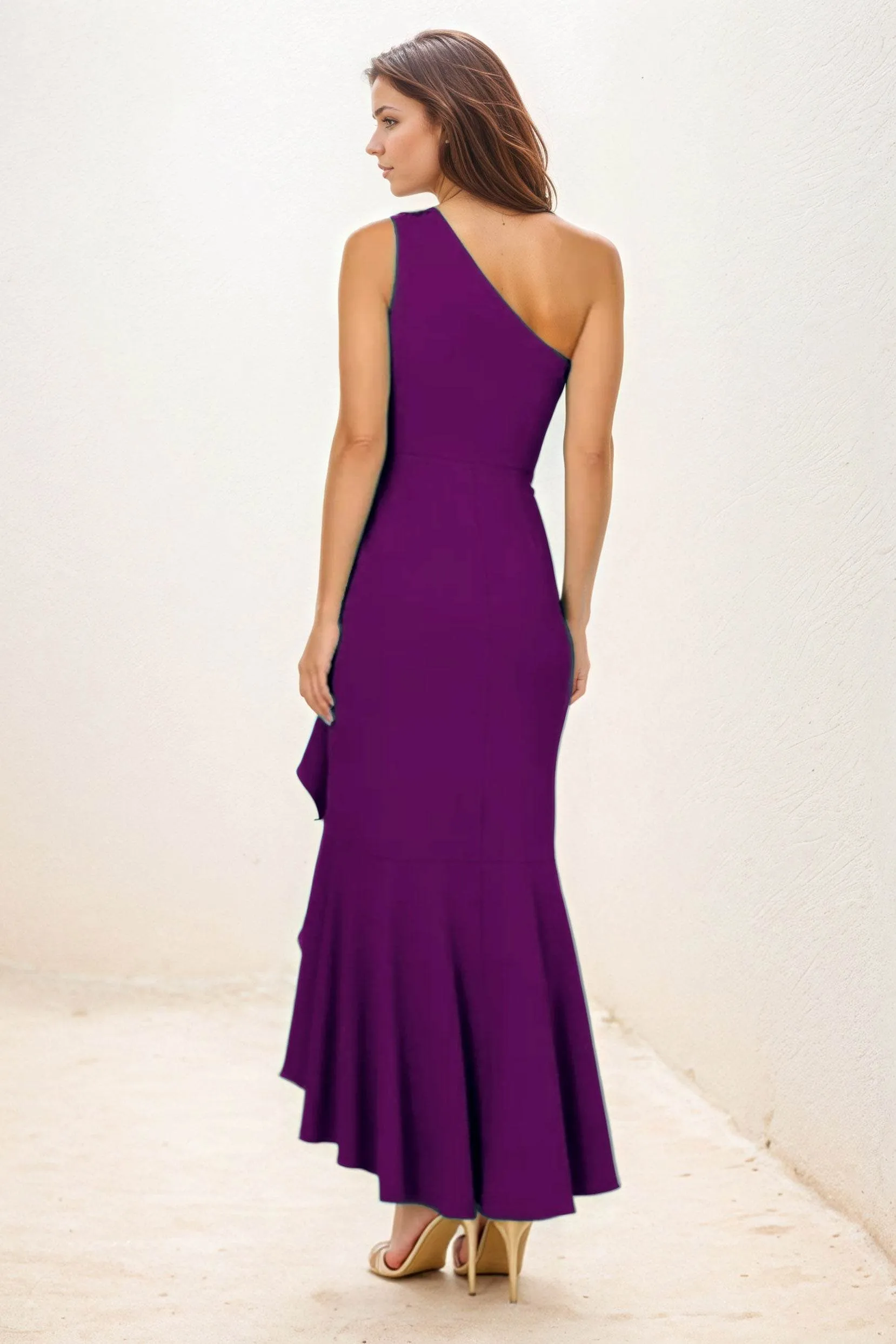 Sheath-Column Maxi Elastic Cloth Wedding Guest Dress CG0274 sold by Cocomelody product image thumbnail 2