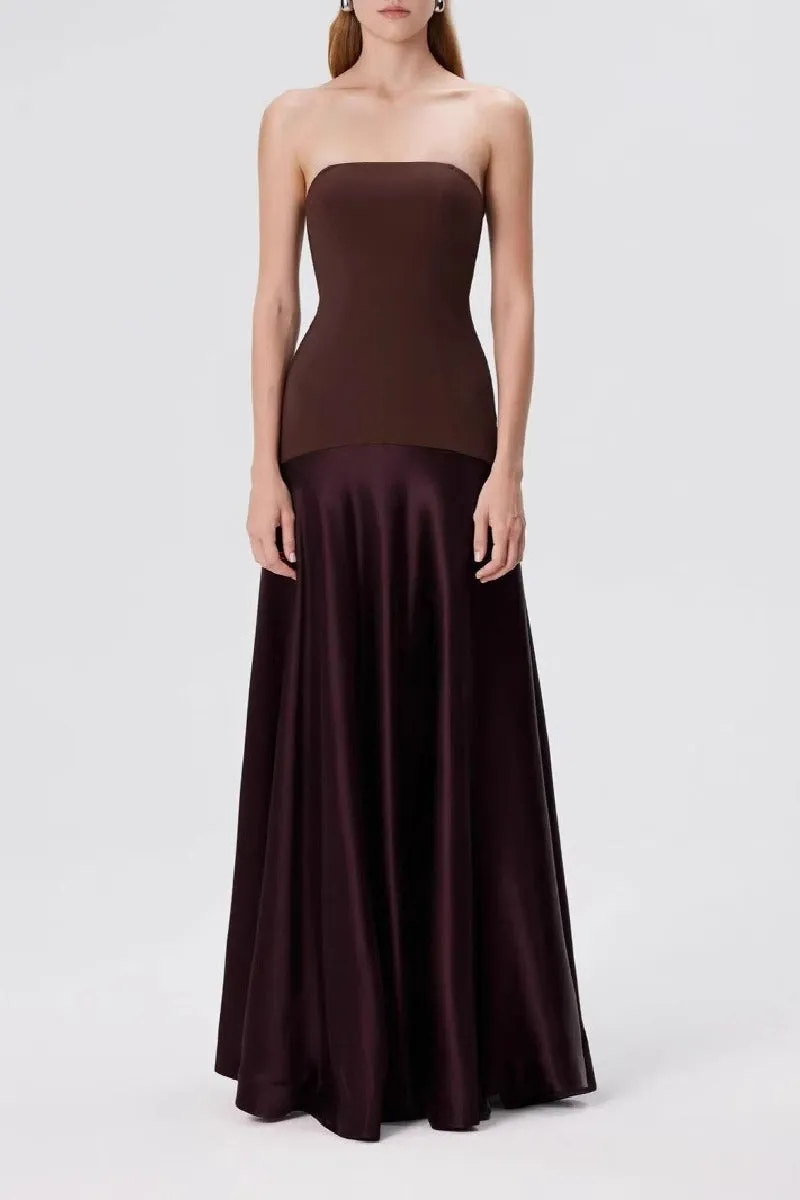 A-Line Maxi Satin Formal Wedding Guest Dresses 893459831892 sold by Cocomelody
