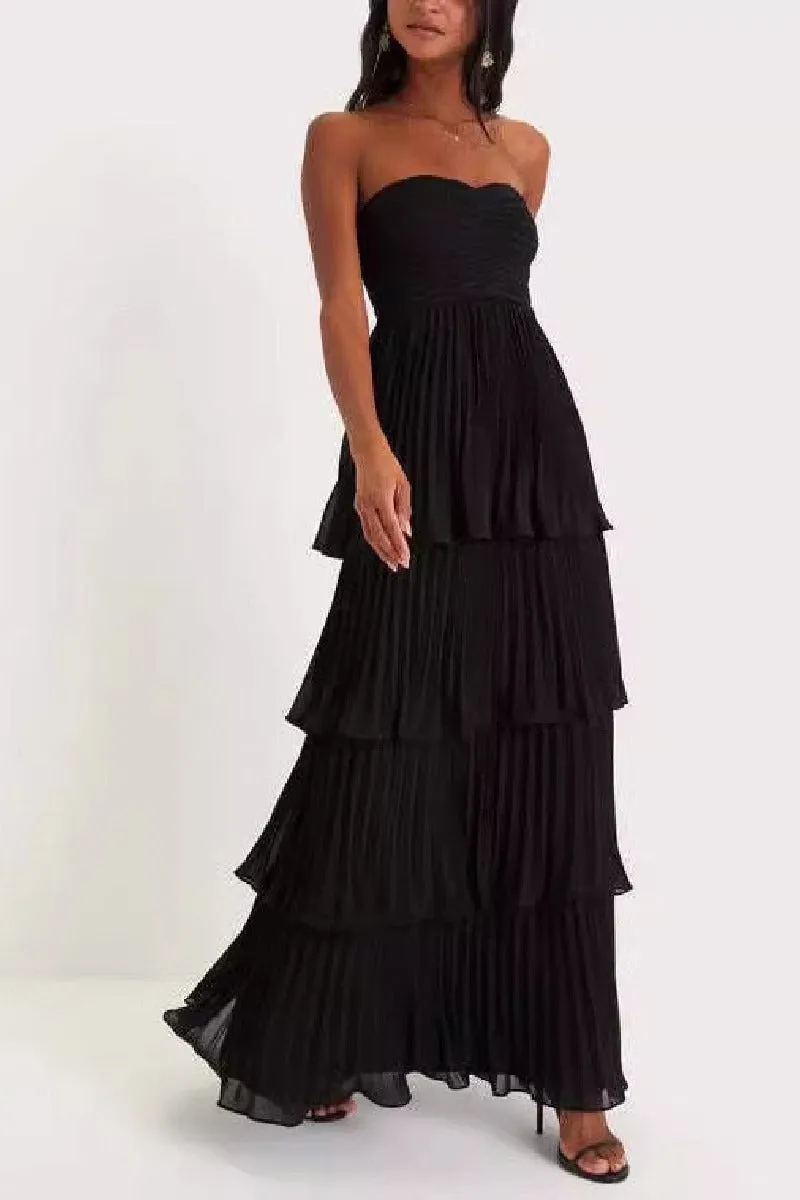 A-line Maxi Pleated Satin Fromal Evening Dresses 847845179738 sold by Cocomelody