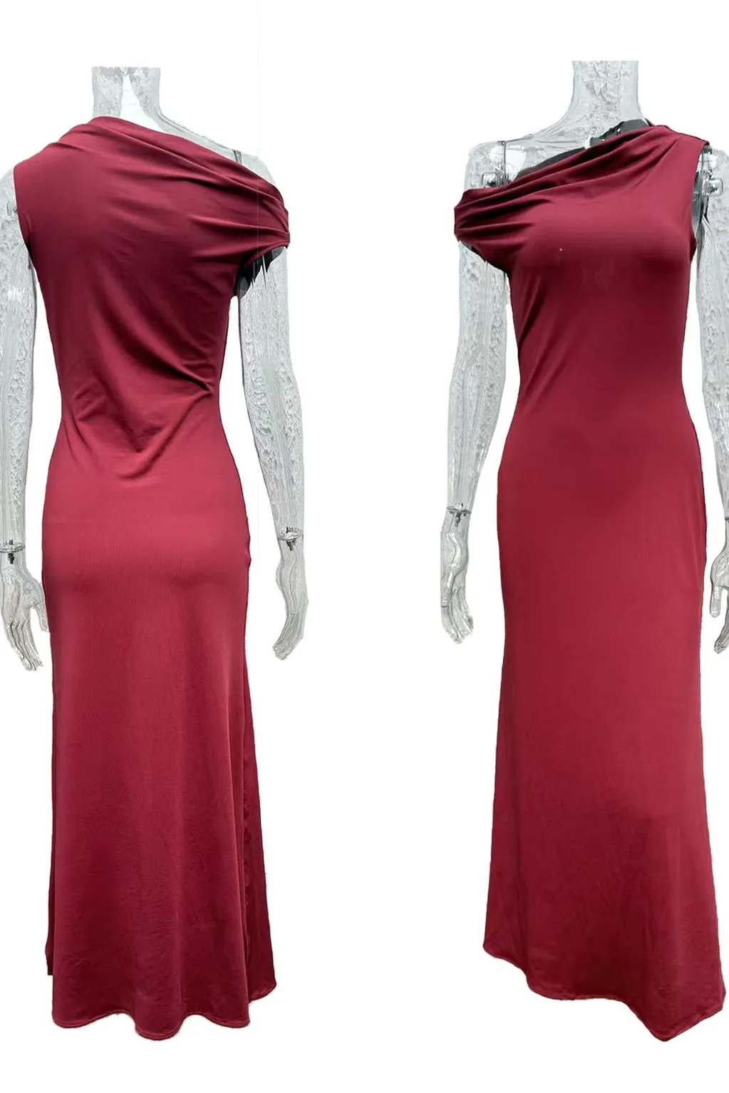 Sheath-Column Maxi Satin Fromal Evening Dresses 913210956566 sold by Cocomelody product image thumbnail 5