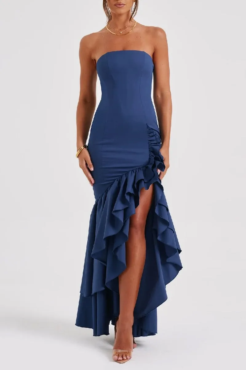 Mermaid High-Low Stretch Fromal Evening Dresses 746074126248 sold by Cocomelody