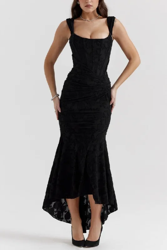 Mermaid High-Low Lace Fromal Evening Dresses 850775323930 sold by Cocomelody