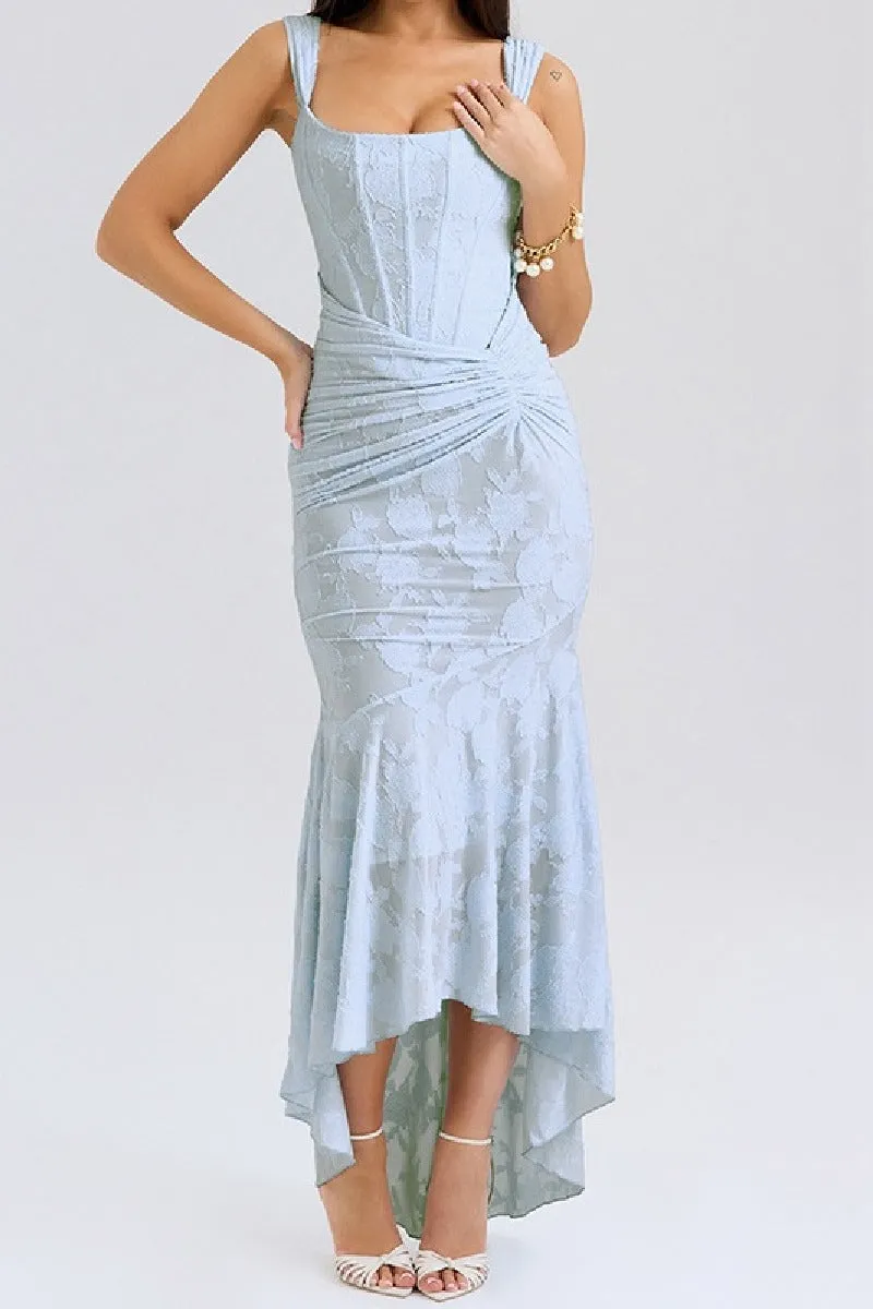 Mermaid High-Low Lace Fromal Evening Dresses 850775323930 sold by Cocomelody product image thumbnail 5