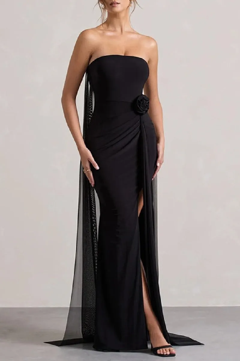 Sheath-Column Floor length Stretch Fabric Fromal Evening Dresses 935582680093 sold by Cocomelody product image thumbnail 4