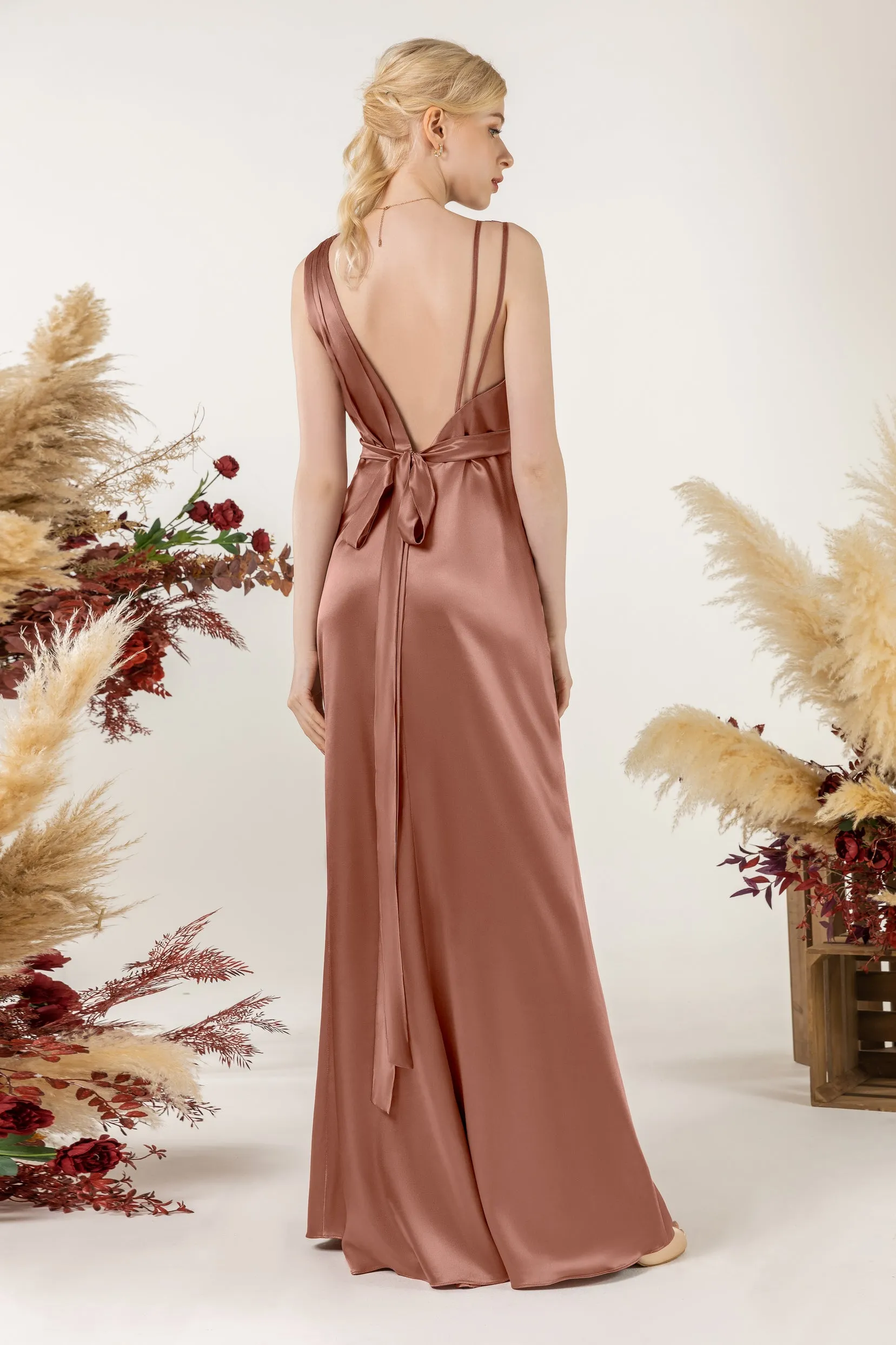 Trumpet Acetate Satin Bridesmaid Dress Formal Dresses CB0510 sold by Cocomelody product image thumbnail 4