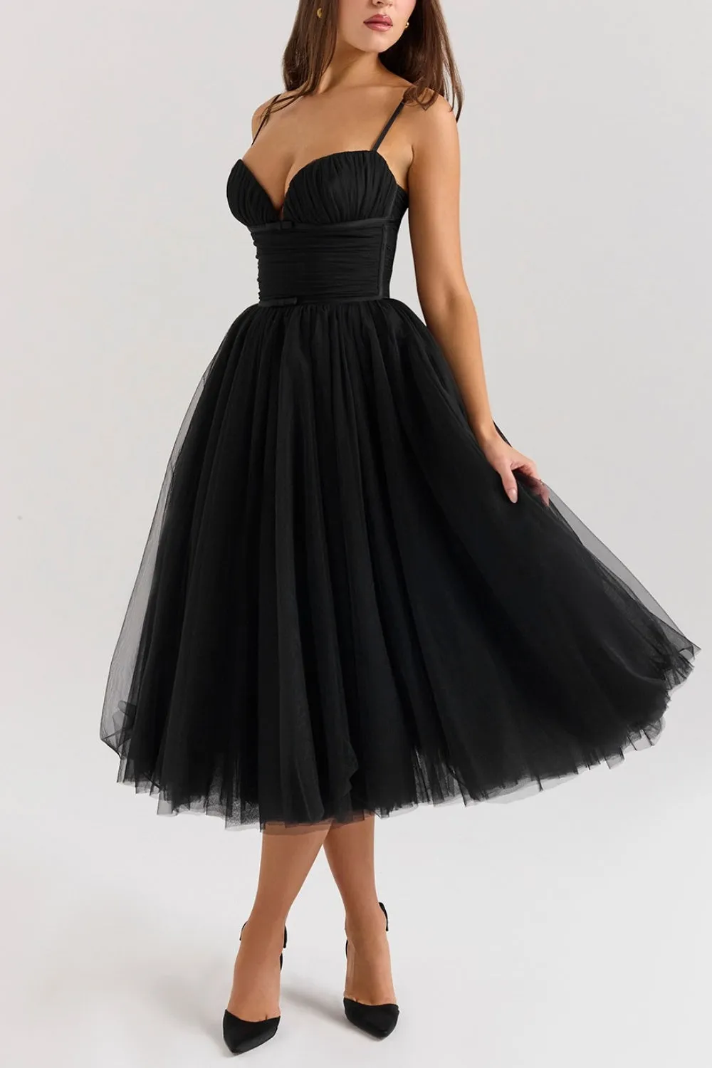 A-line Spaghetti Strap Tulle Formal Evening Dresses 854604954195 sold by Cocomelody product image thumbnail 5