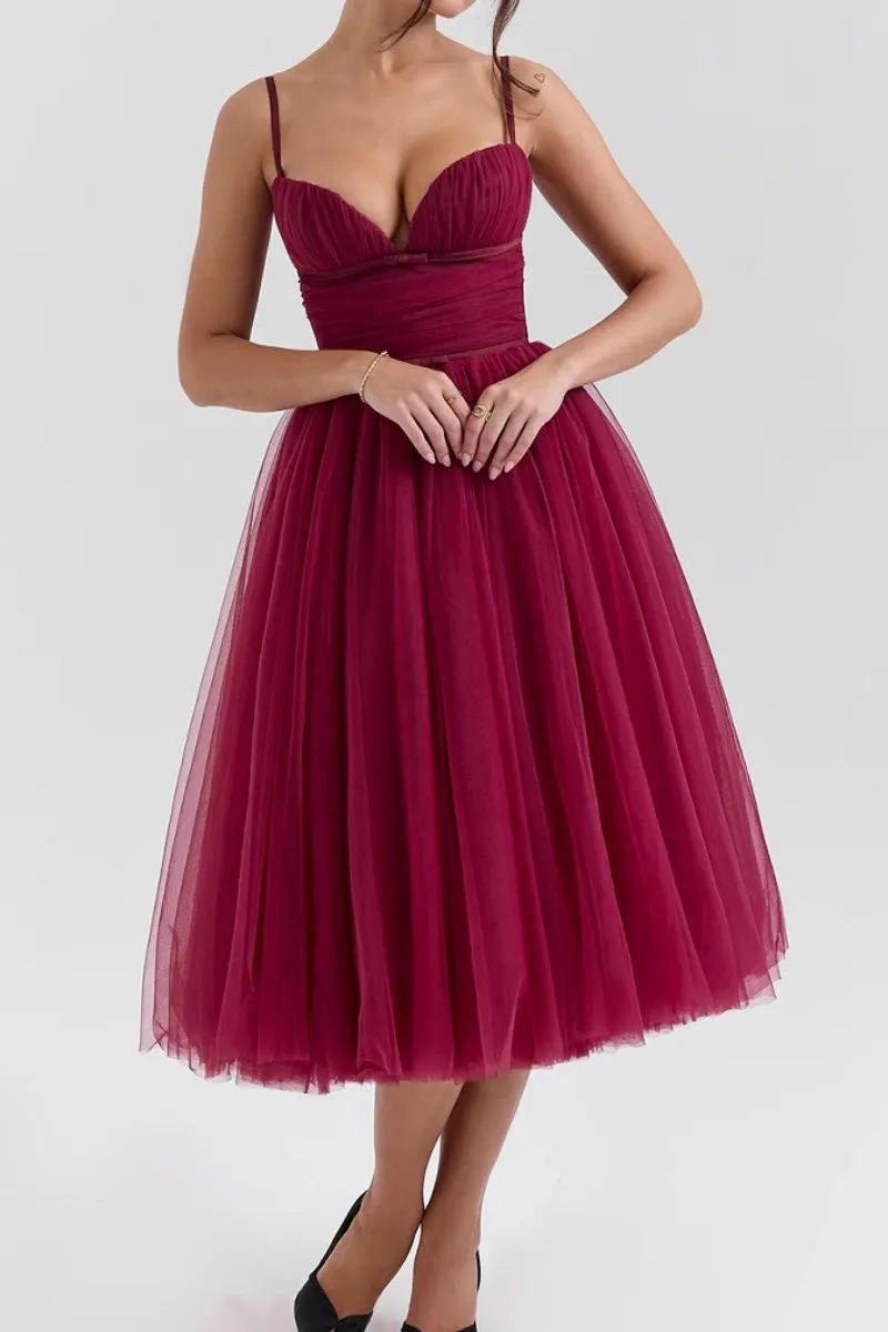 A-line Spaghetti Strap Tulle Formal Evening Dresses 854604954195 sold by Cocomelody product image thumbnail 4