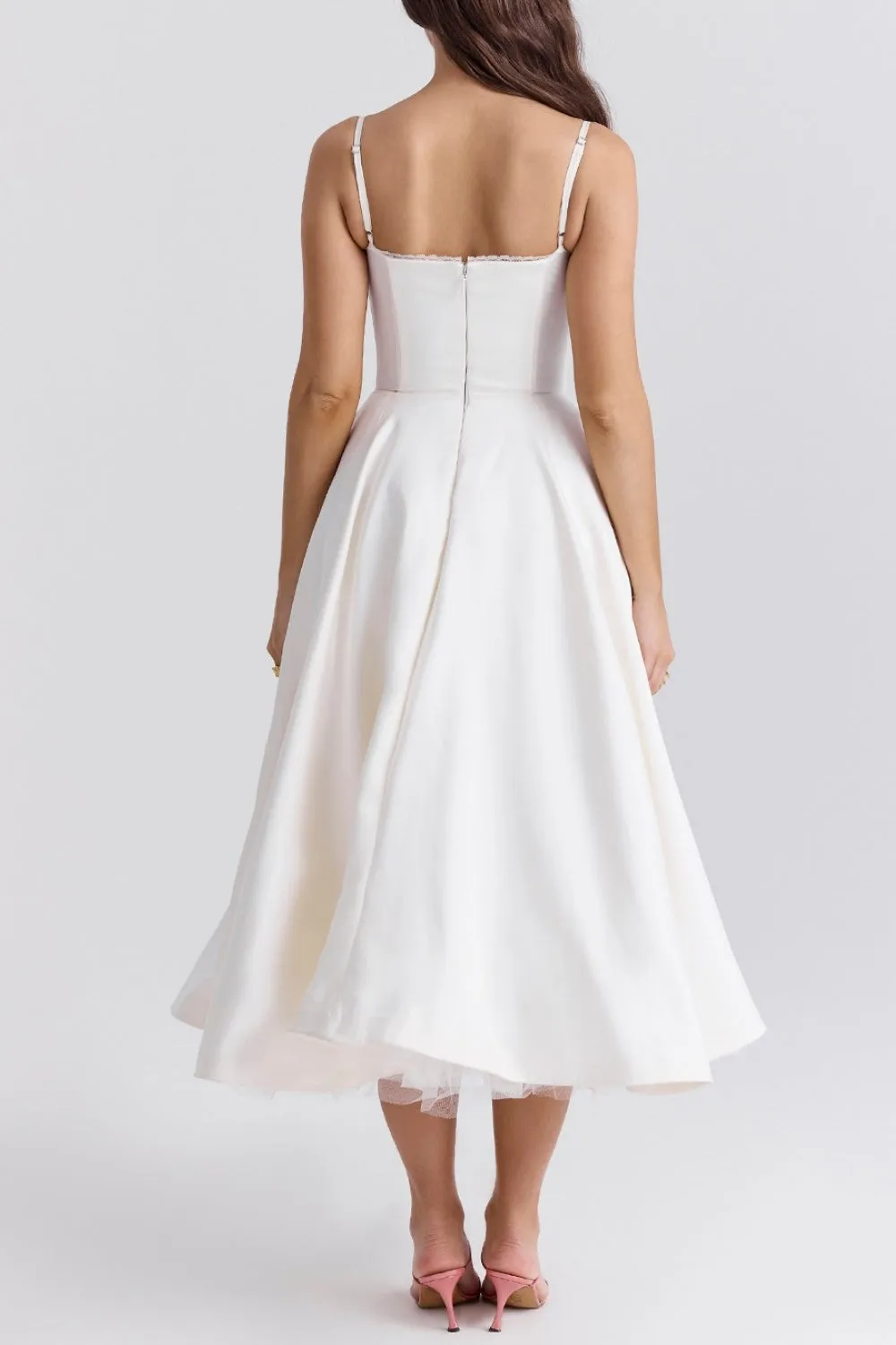 A-line Midi Satin Formal Evening Dresses 803510185058 sold by Cocomelody product image thumbnail 2