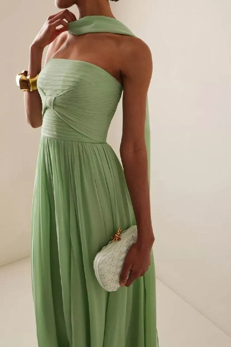 A-line Maxi Chiffon Wedding Guest Dresses 899235459574 sold by Cocomelody product image thumbnail 4