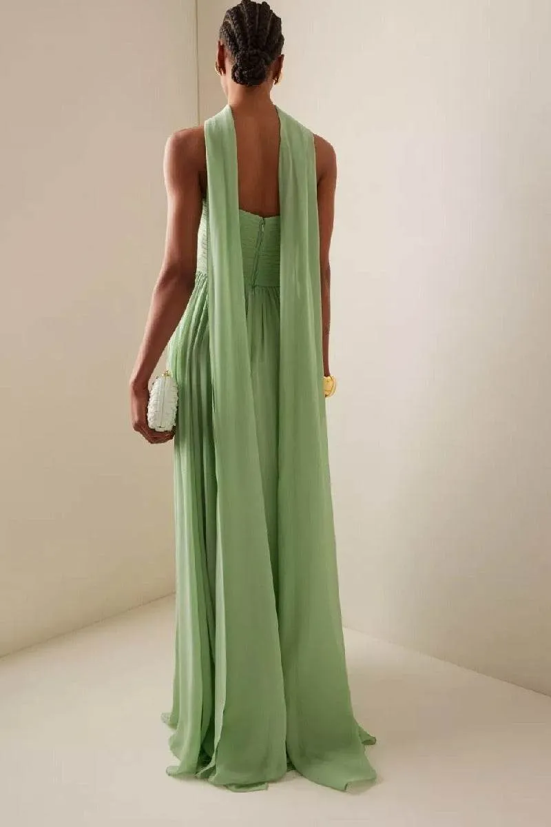 A-line Maxi Chiffon Wedding Guest Dresses 899235459574 sold by Cocomelody product image thumbnail 2