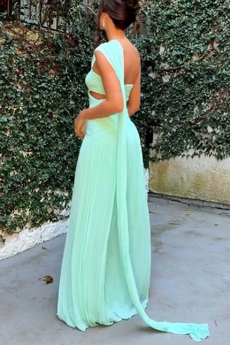 Sheath-Column Maxi Chiffon Formal Evening Dresses 930801984346 sold by Cocomelody product image thumbnail 2