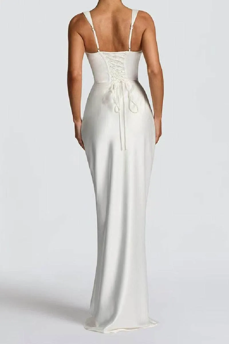 Sheath-Column Maxi Satin Formal Evening Dresses 971343877638 sold by Cocomelody product image thumbnail 2