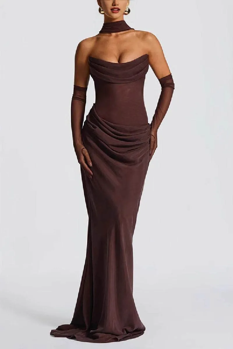 Sheath-Column Sweep-Brush Train Elastic Silk like Satin Formal Evening Dress 972310810695 sold by Cocomelody product image thumbnail 2