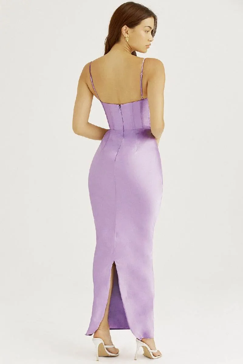 Sheath-Column Maxi Satin Formal Evening Dresses 684631475258 sold by Cocomelody product image thumbnail 2