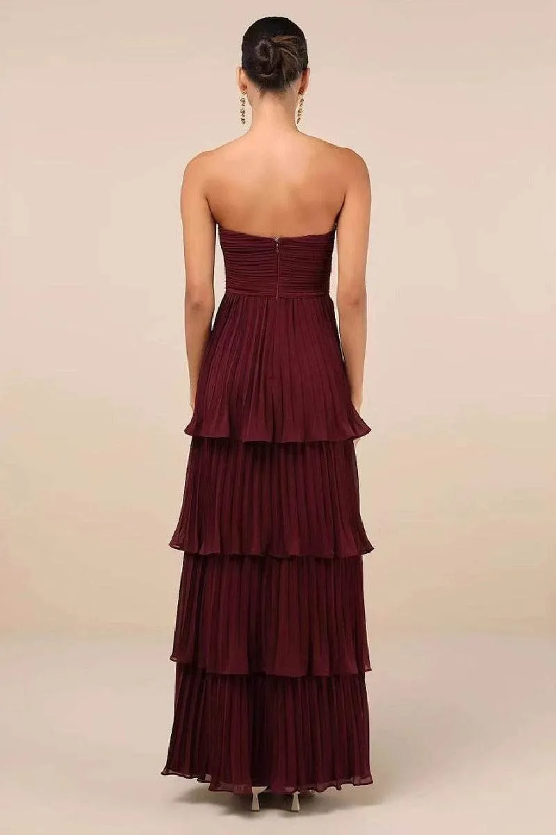 A-line Maxi Pleated Satin Formal Evening Dresses 847845179738 sold by Cocomelody product image thumbnail 2