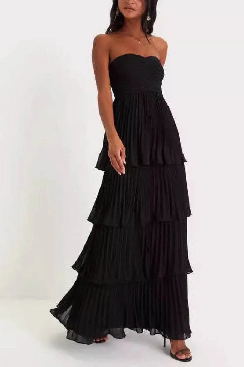 A-line Maxi Pleated Satin Formal Evening Dresses 847845179738 sold by Cocomelody