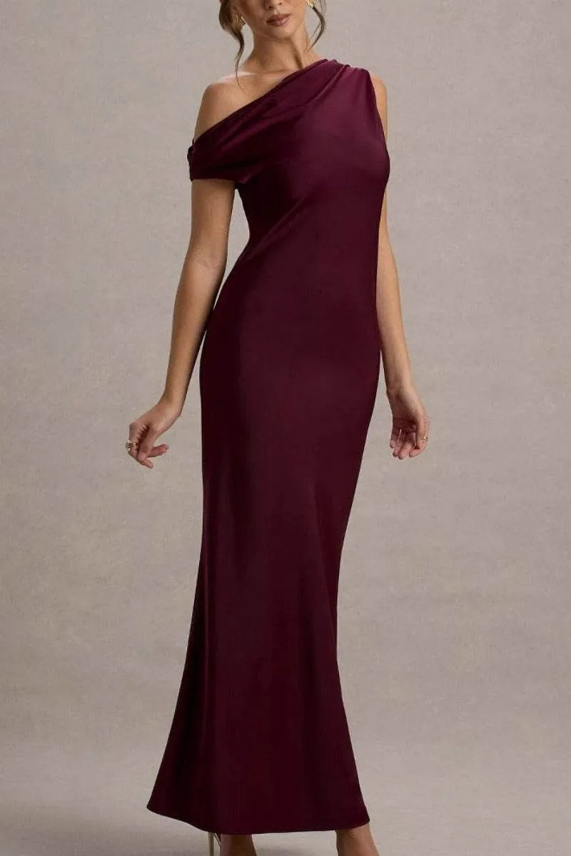 Sheath-Column Maxi Satin Formal Evening Dresses 913210956566 sold by Cocomelody product image thumbnail 5
