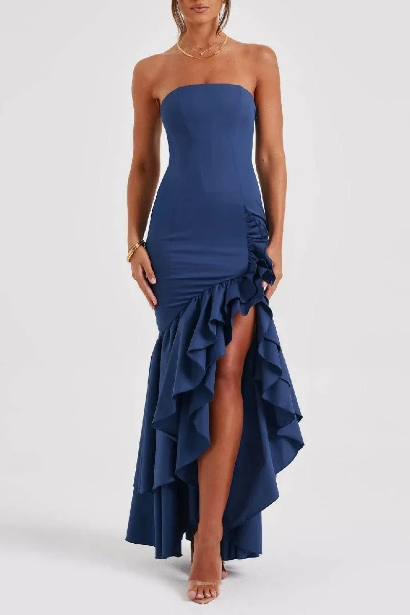 Mermaid High-Low Stretch Formal Evening Dresses 746074126248 sold by Cocomelody