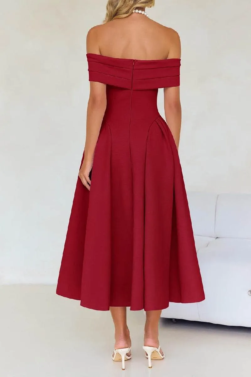 A-Line Midi Satin Formal Wedding Guest Dresses B0DS8NJRR3 sold by Cocomelody product image thumbnail 2