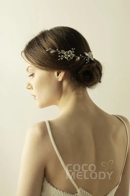 Alloy Headbands with Pearls and Flower CH0314 sold by Cocomelody