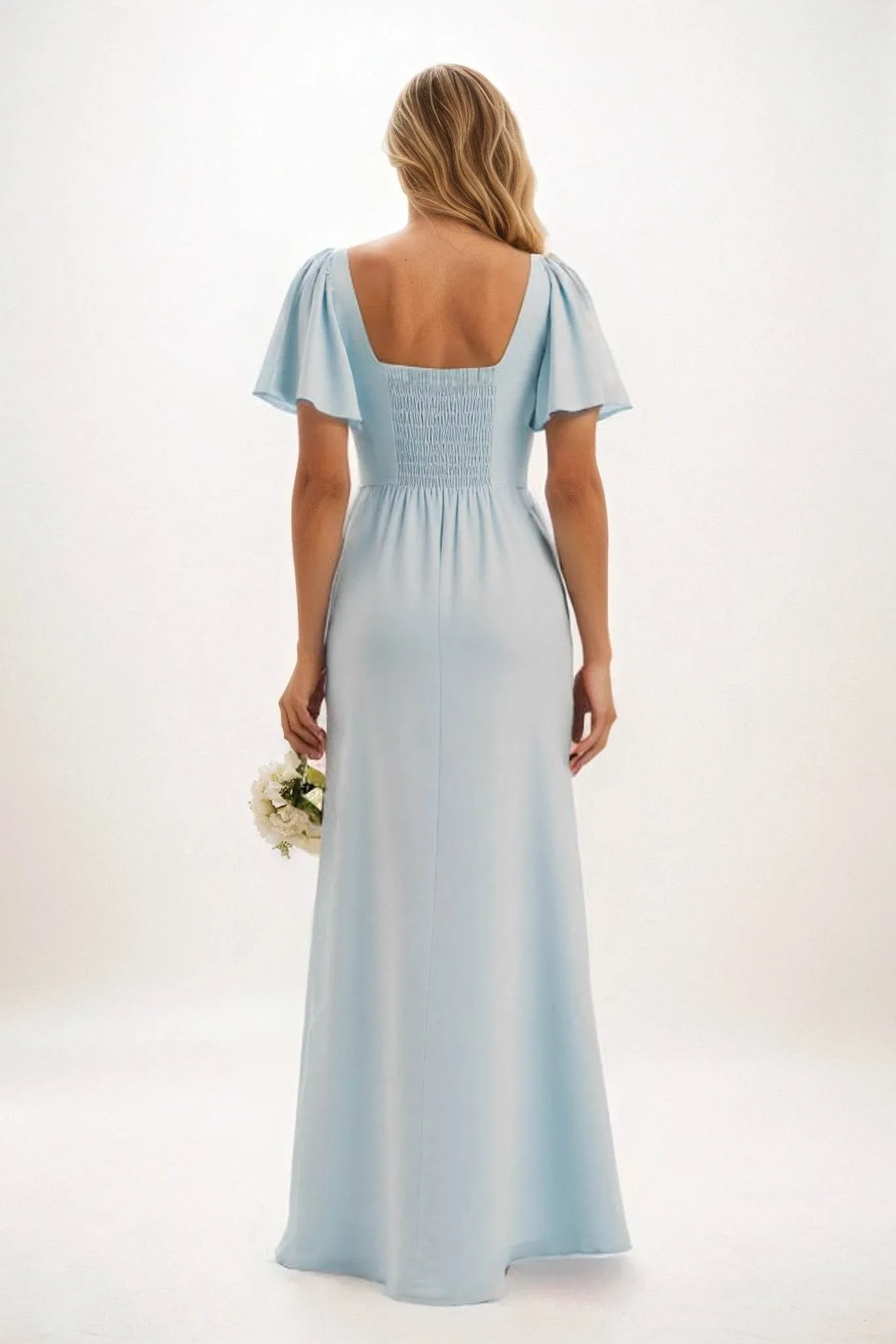 Sheath-Column Maxi Chiffon Dress CB0813CS sold by Cocomelody product image thumbnail 2