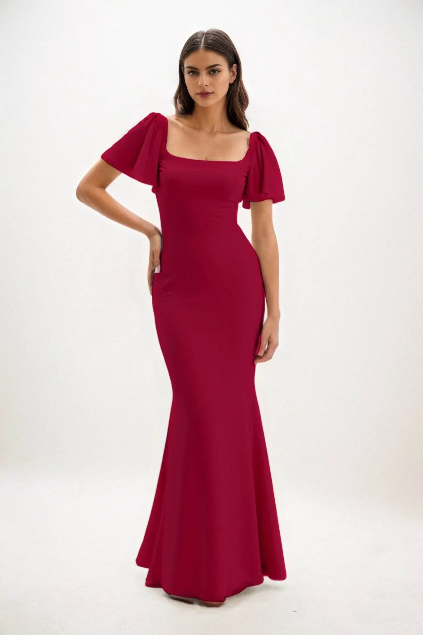 Sheath-Column Maxi Chiffon Dress CB0813CS sold by Cocomelody product image thumbnail 4