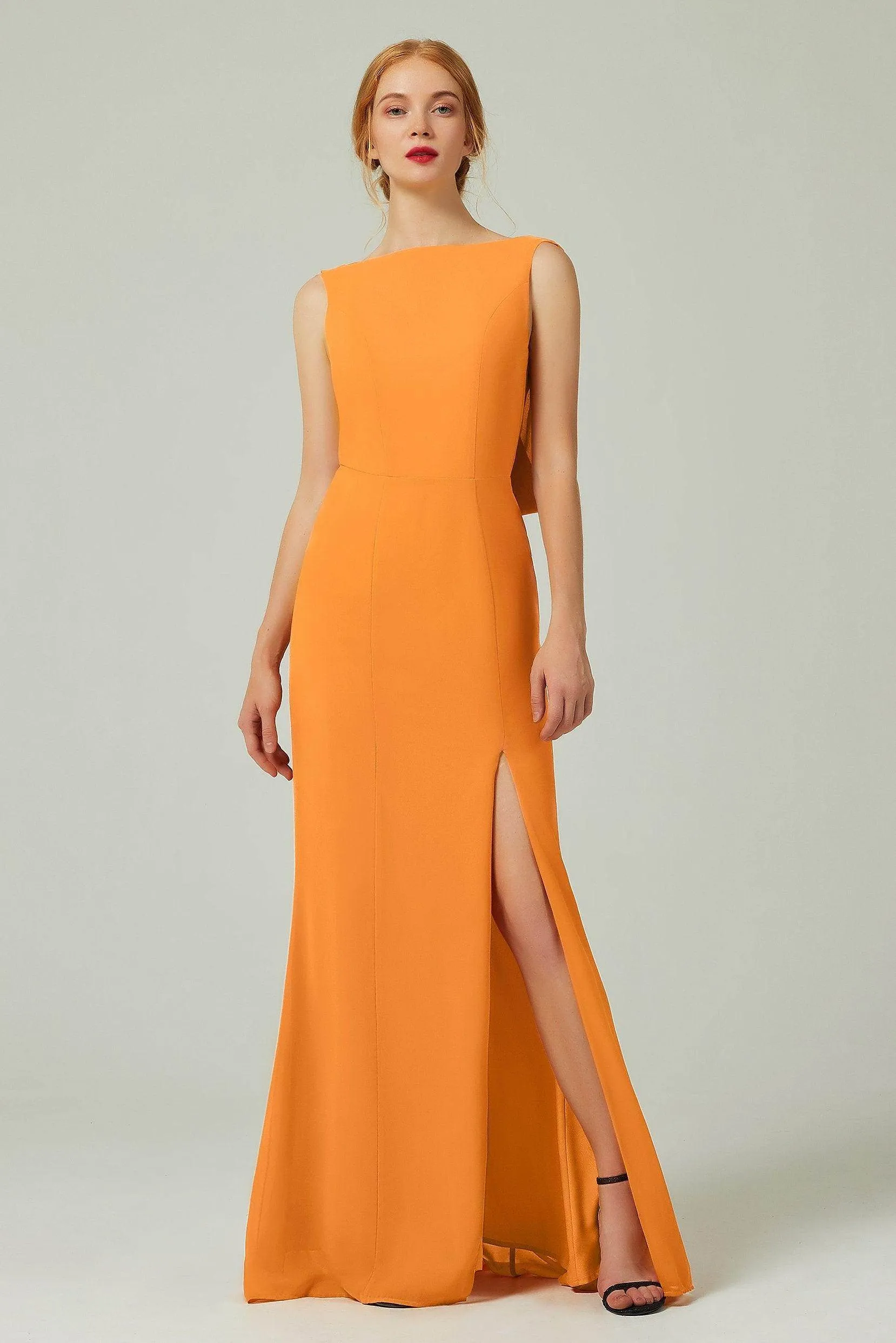 Sheath-Column Sweep-Brush Chiffon Dresses CB0310CS sold by Cocomelody