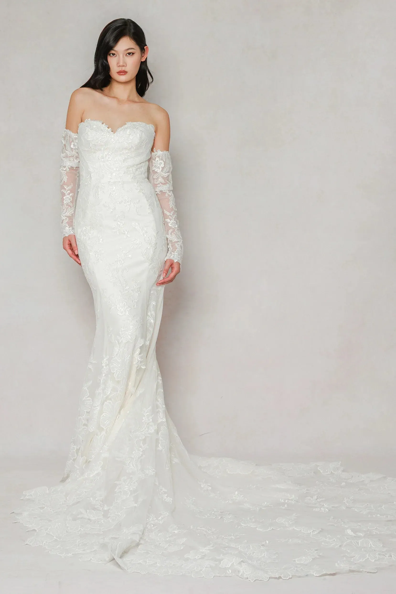 Trumpet-Mermaid Chapel Train Tulle Wedding Dress CW3641 sold by Cocomelody