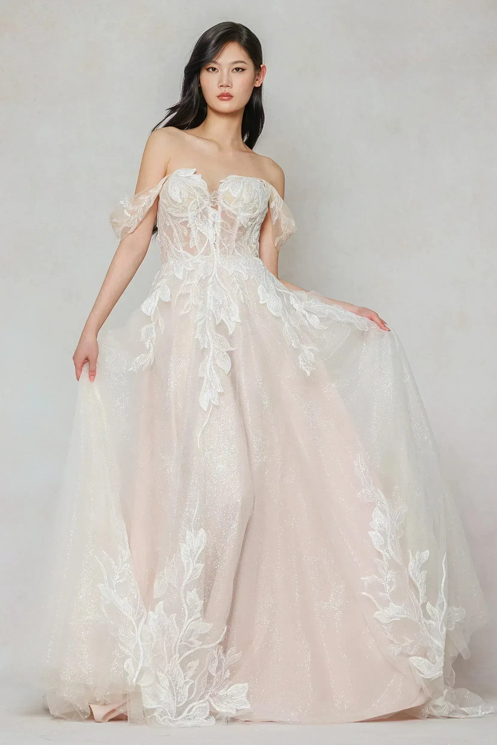 A-Line Court Train Tulle Wedding Dress CW3633 sold by Cocomelody product image thumbnail 5