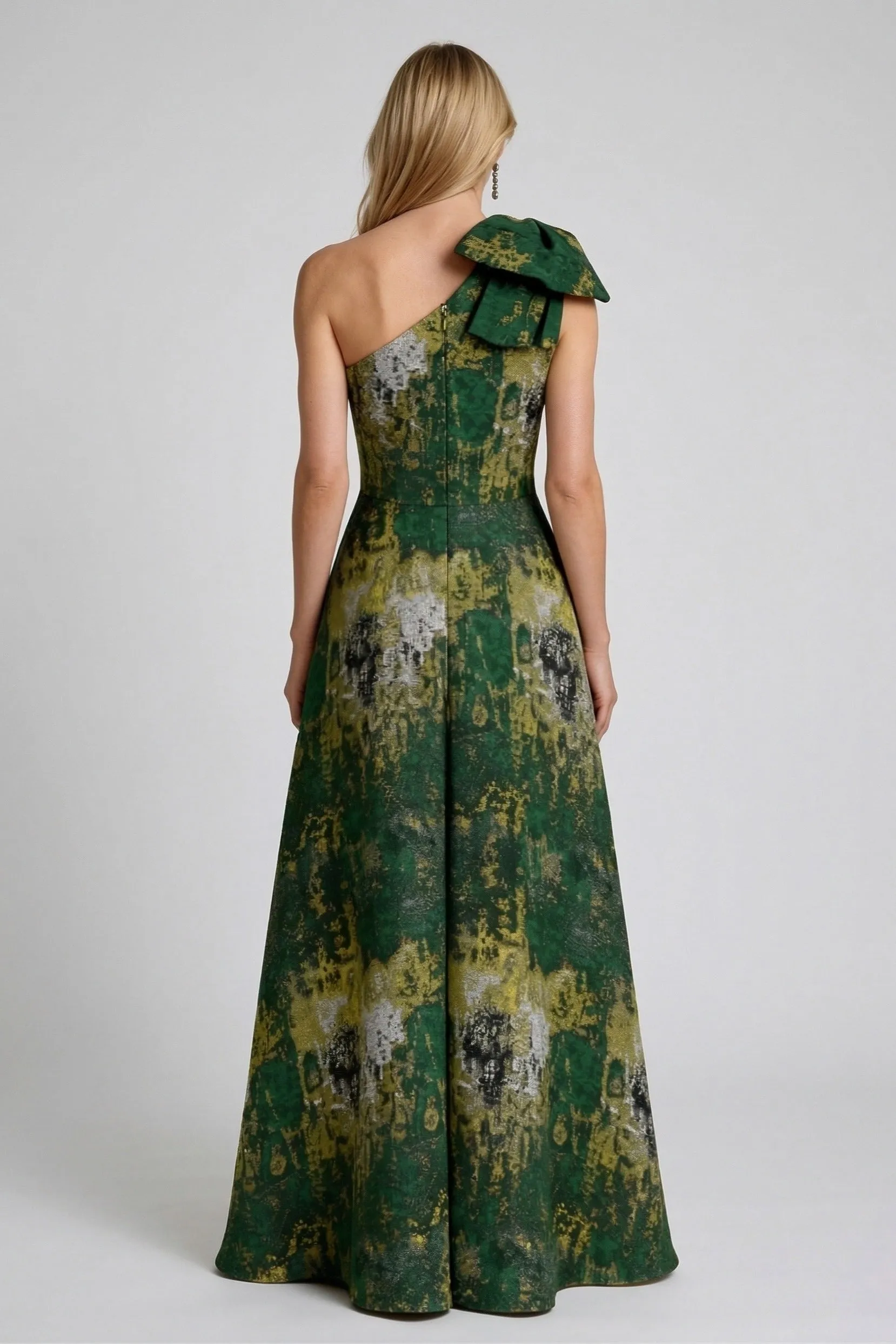 A-Line Floor Length Jacquard Mother of the Bride Dress CM0426 sold by Cocomelody product image thumbnail 2
