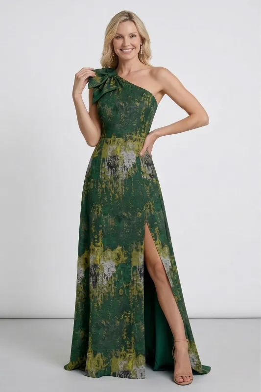 A-Line Floor Length Jacquard Mother of the Bride Dress CM0426 made by Cocomelody