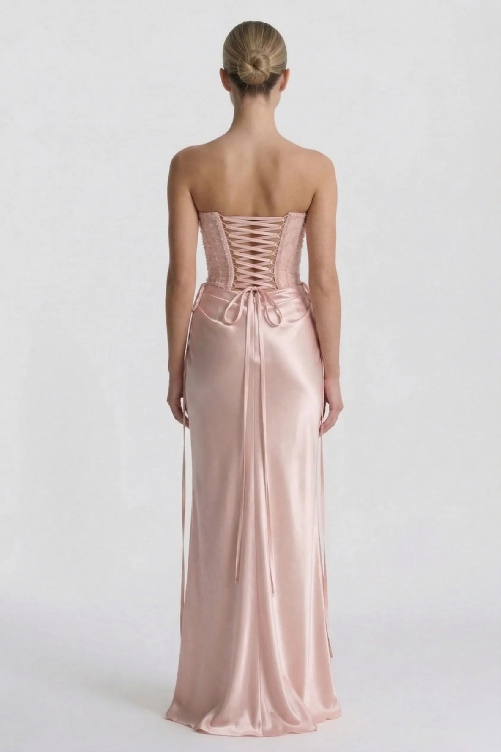 Sheath-Column Floor Length Acetate Satin Wedding Guest Dress CG0308 sold by Cocomelody product image thumbnail 2