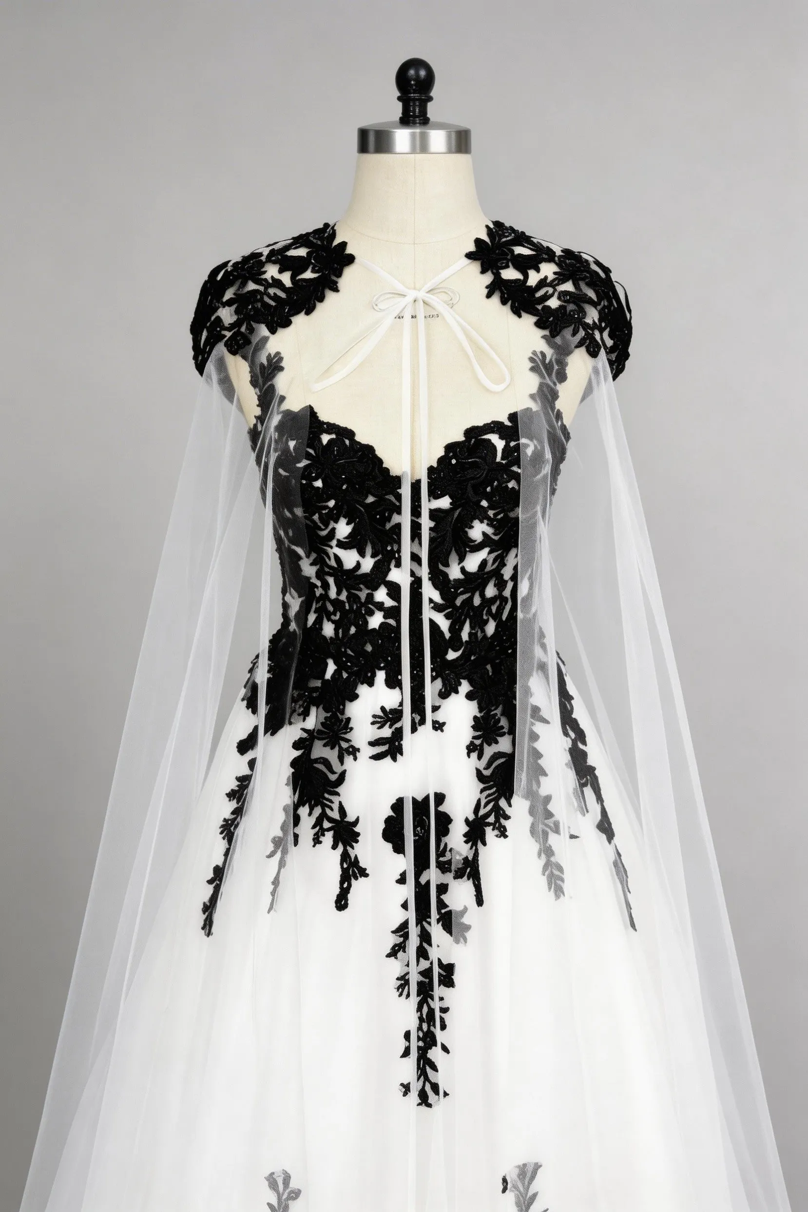 A-Line Court Train Tulle Wedding Dress CW3652 sold by Cocomelody product image thumbnail 5