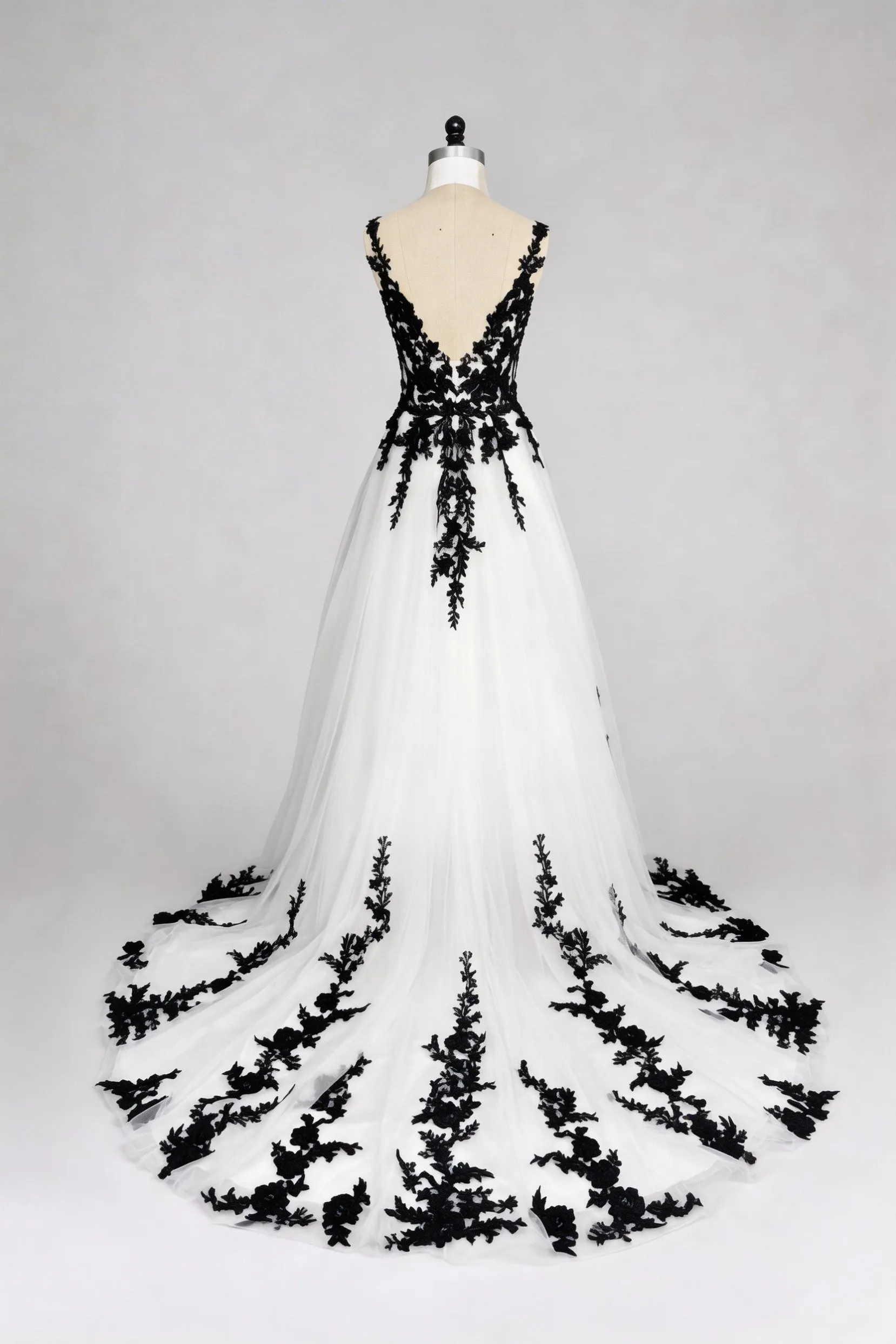 A-Line Court Train Tulle Wedding Dress CW3652 sold by Cocomelody product image thumbnail 2