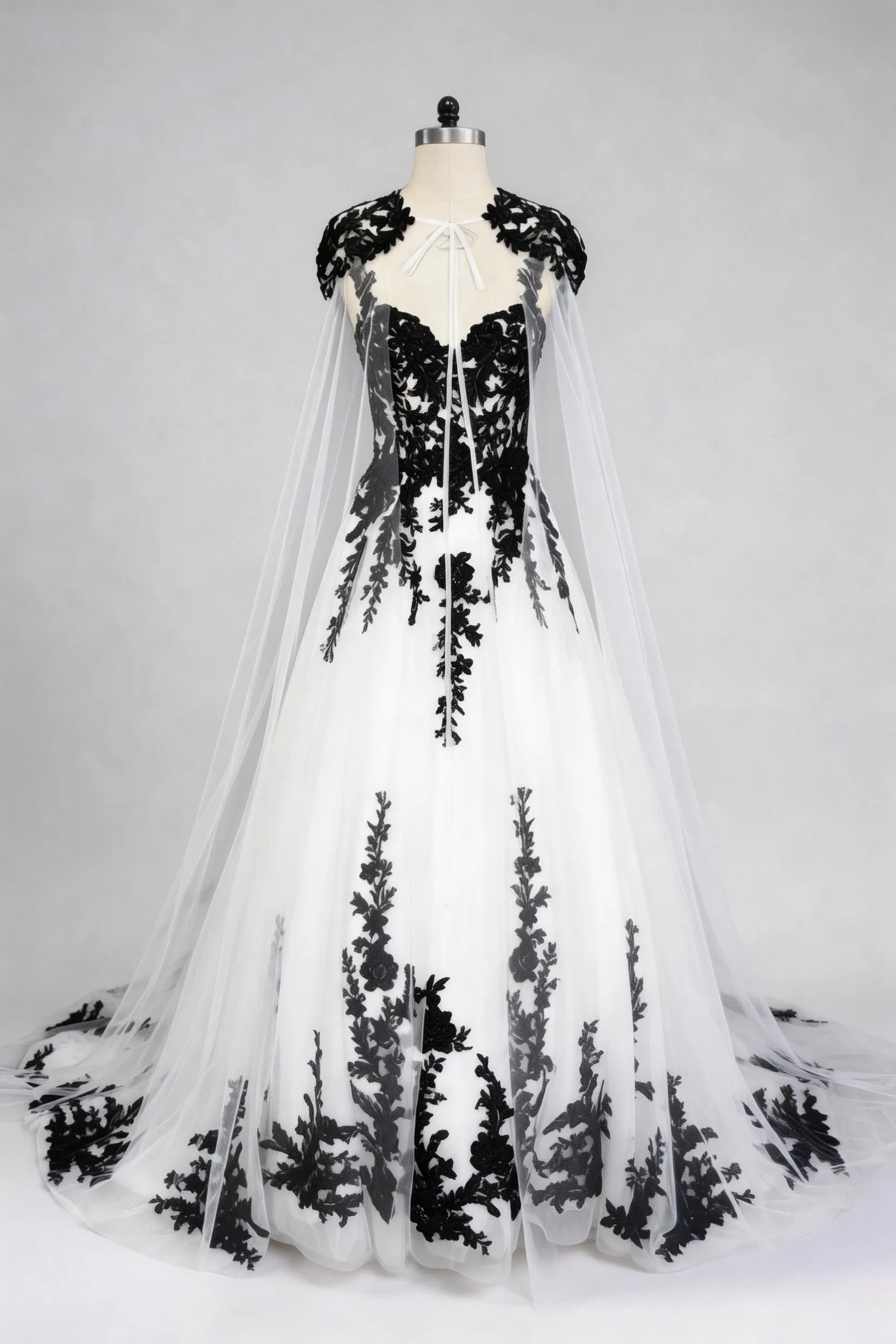 A-Line Court Train Tulle Wedding Dress CW3652 sold by Cocomelody product image thumbnail 3
