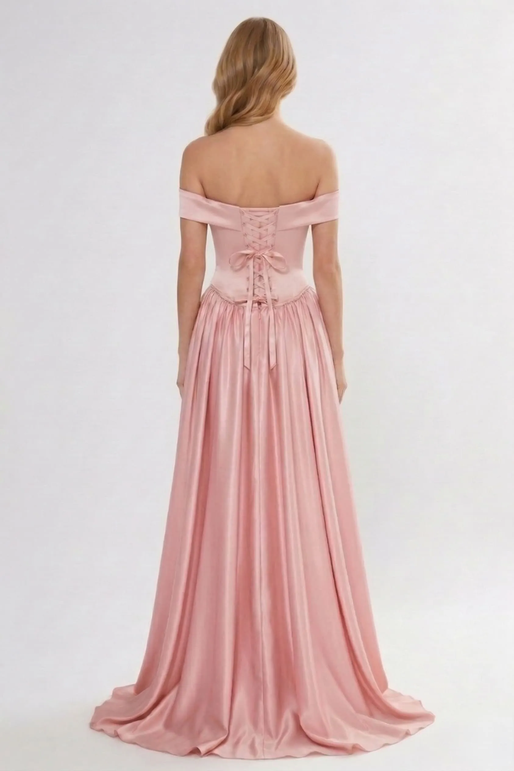 A-Line Floor Length Satin Wedding Guest Dress CG0312 sold by Cocomelody product image thumbnail 2