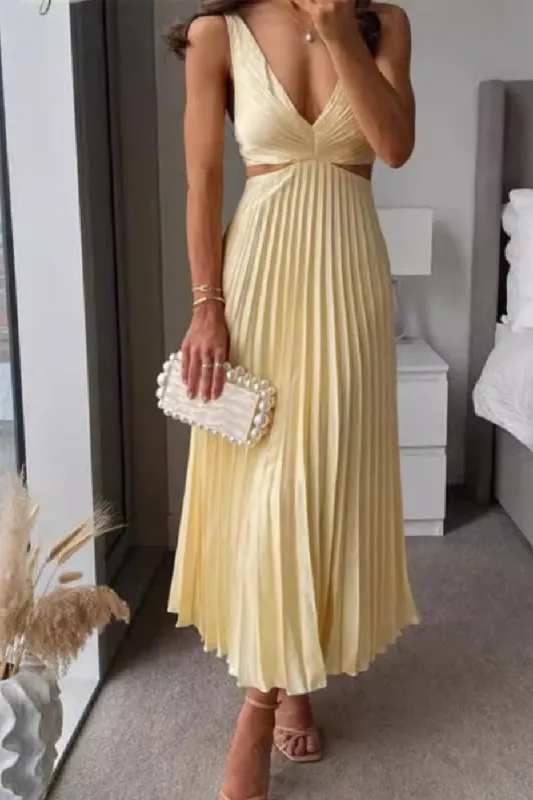 A-Line Tea Length Elastic Satin Wedding Guest Dress 1043657886538 made by Cocomelody