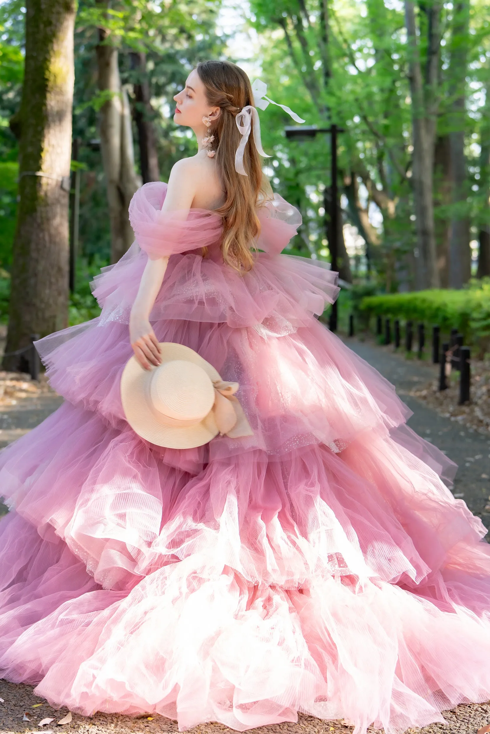 Ball Gown Court Train Tulle Wedding Dress CW3298 sold by Cocomelody product image thumbnail 2