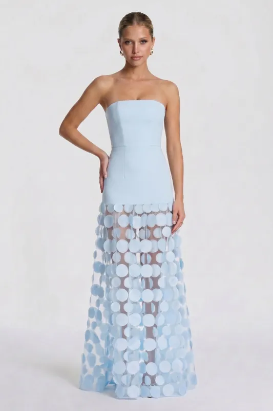 A-Line Maxi Lace Wedding Guest Dress CG0325 made by Cocomelody