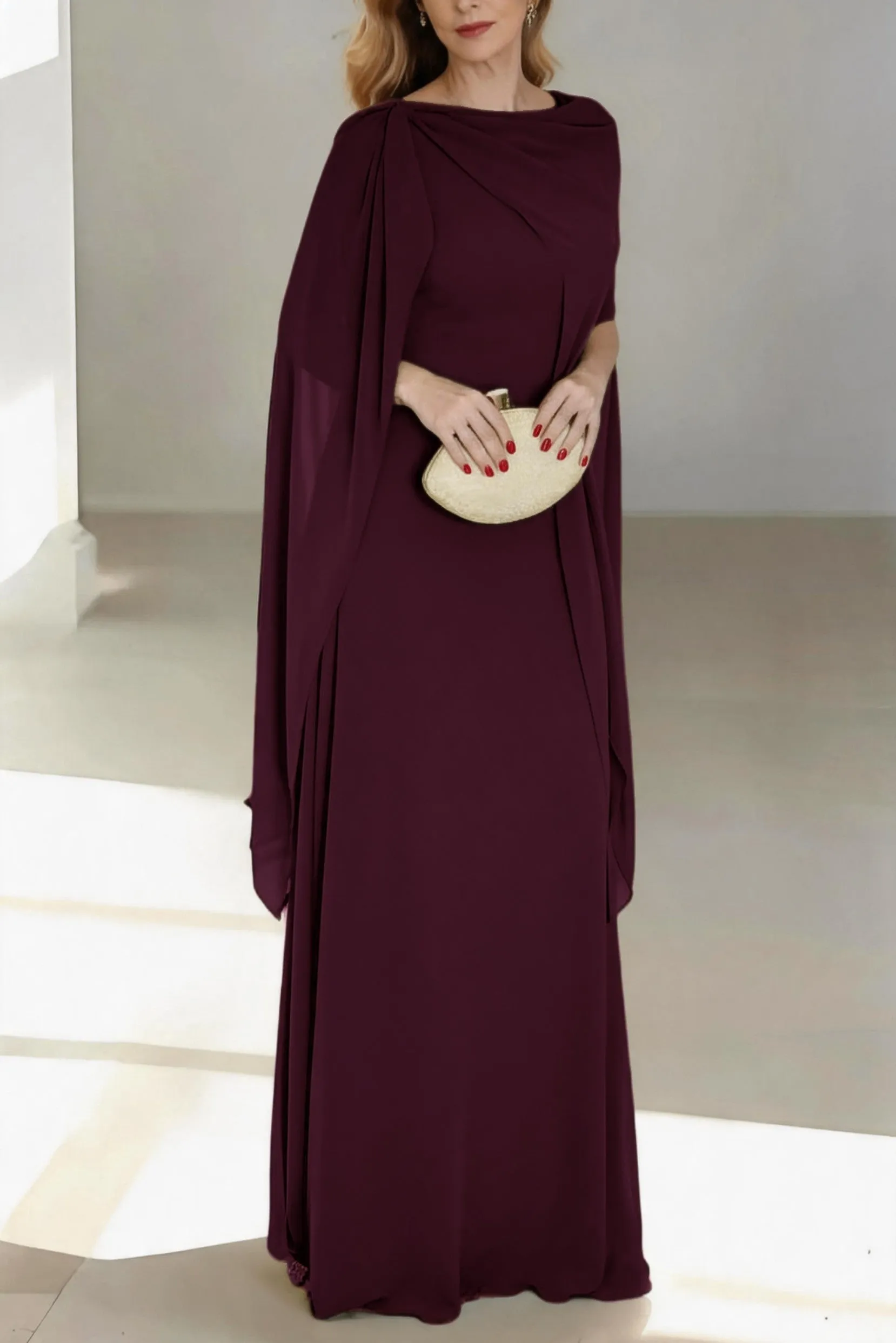 A-Line Floor Length Chiffon Mother of the Bride Dress CM0439 sold by Cocomelody product image thumbnail 5
