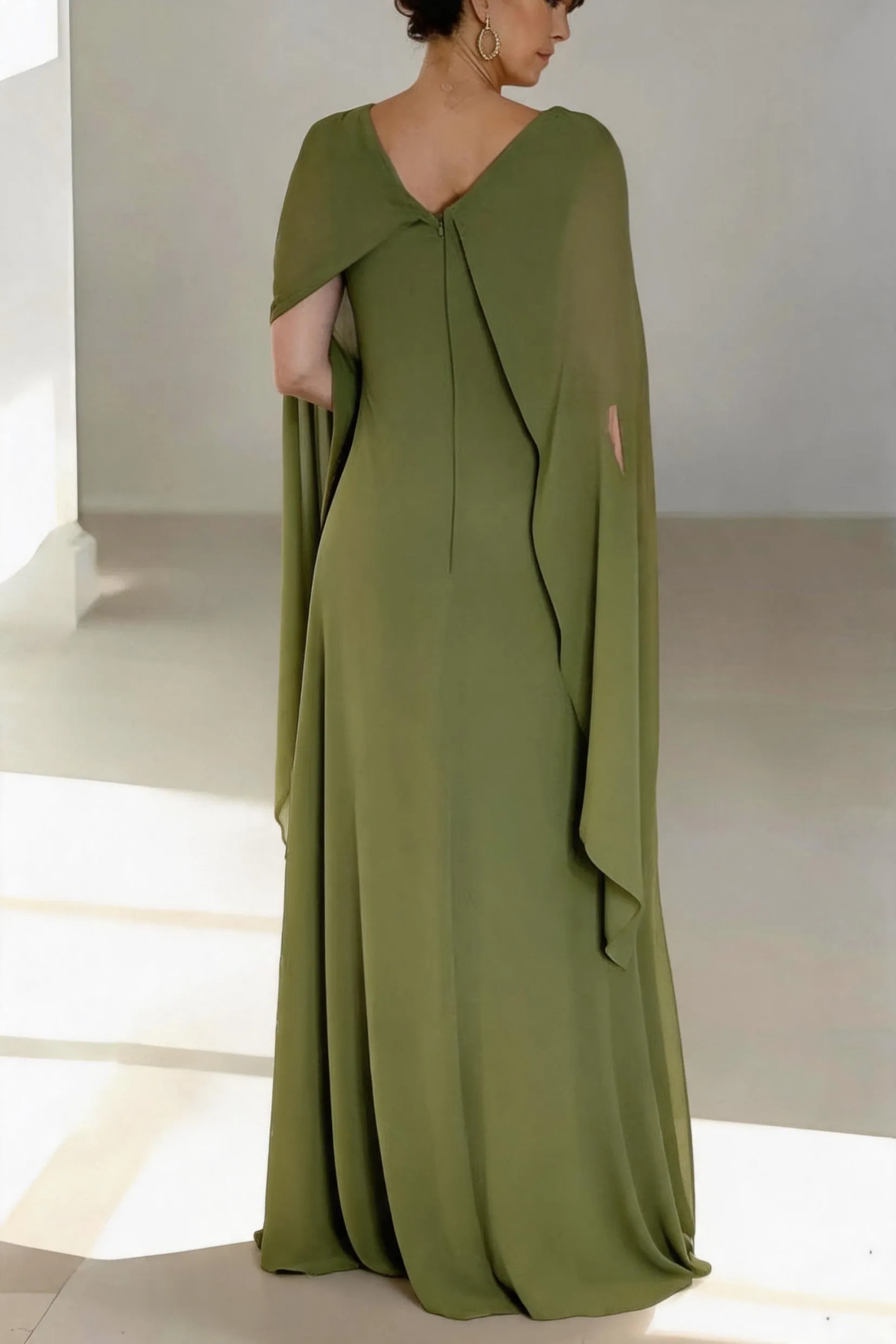 A-Line Floor Length Chiffon Mother of the Bride Dress CM0439 sold by Cocomelody product image thumbnail 2