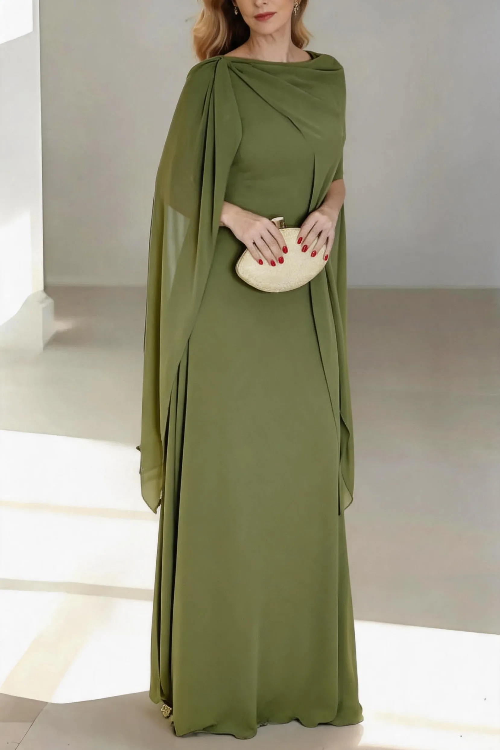 A-Line Floor Length Chiffon Mother of the Bride Dress CM0439 sold by Cocomelody
