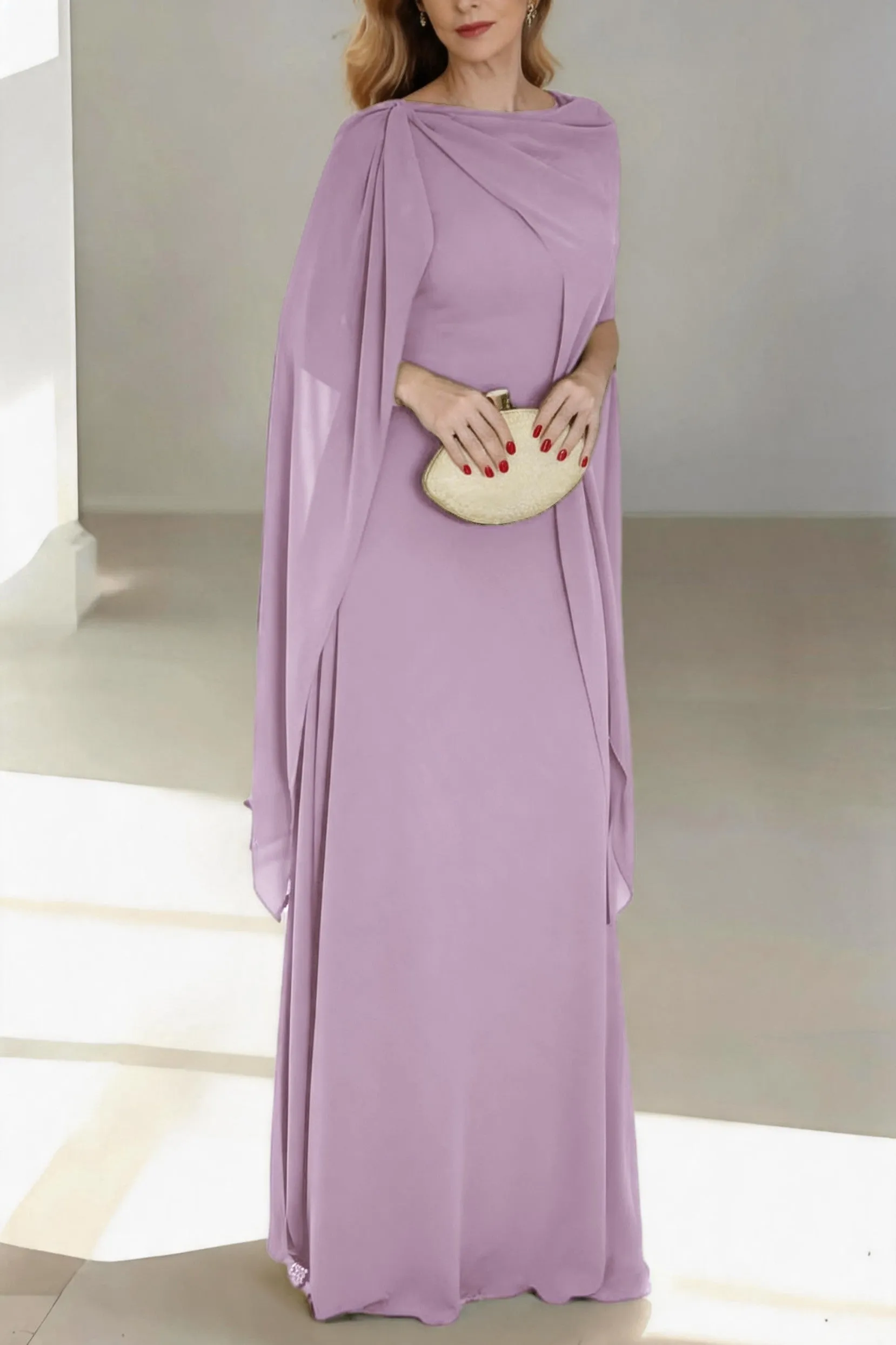 A-Line Floor Length Chiffon Mother of the Bride Dress CM0439 sold by Cocomelody product image thumbnail 4