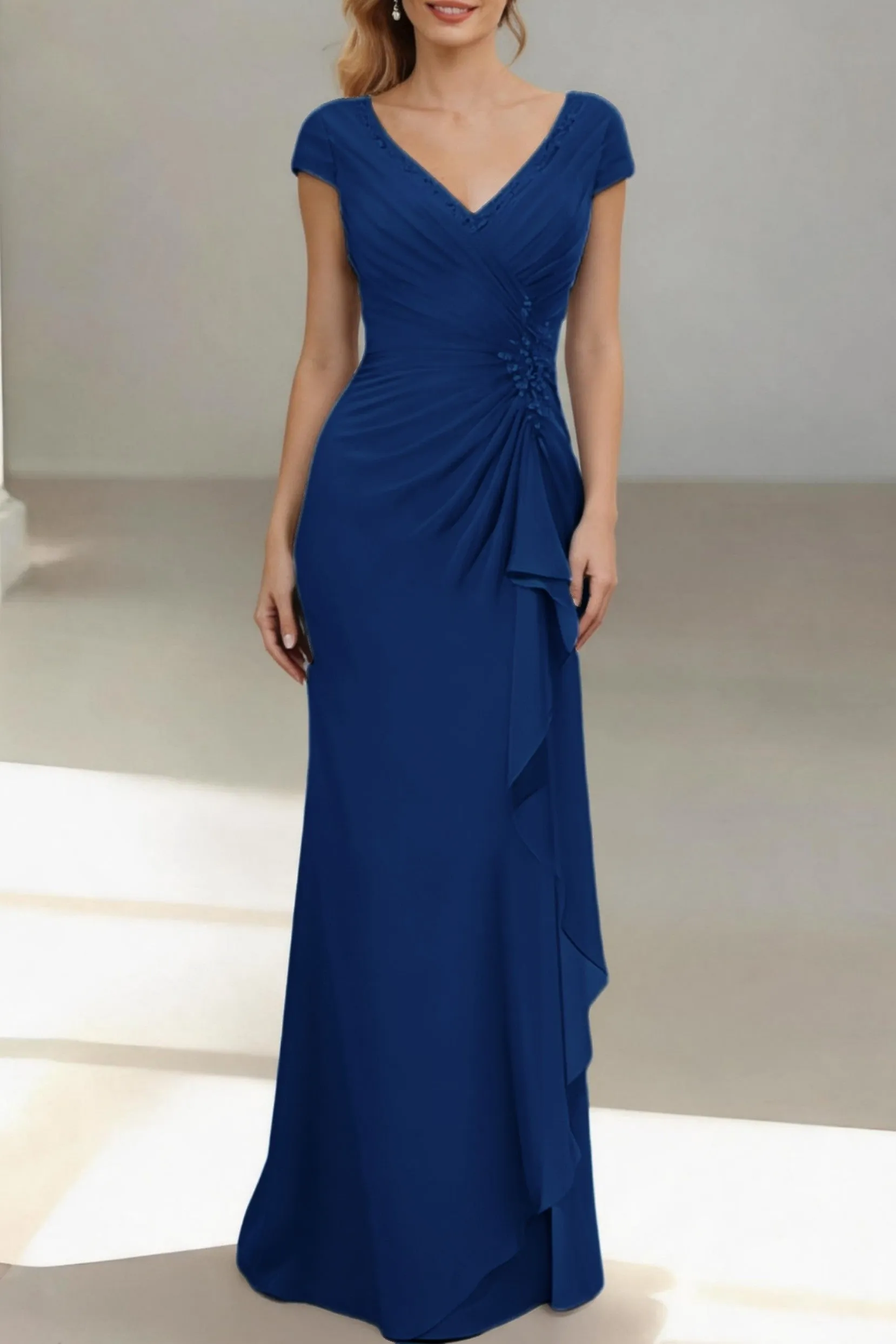 Sheath-Column Floor Length Chiffon Mother of the Bride Dress CM0436 sold by Cocomelody product image thumbnail 4