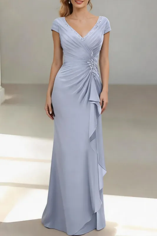 Sheath-Column Floor Length Chiffon Mother of the Bride Dress CM0436 made by Cocomelody