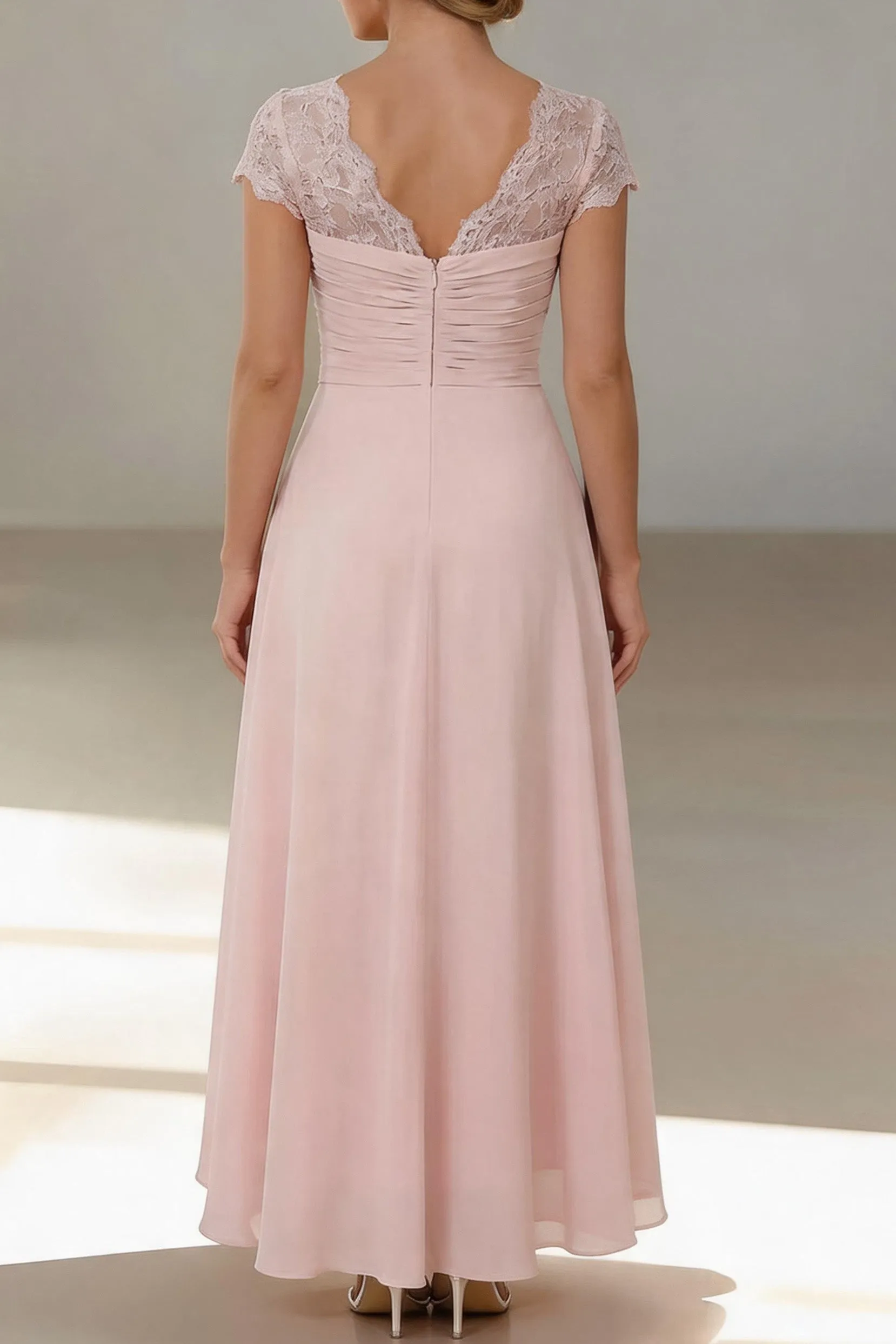 A-Line Tea Length Chiffon Mother of the Bride Dress CM0435 sold by Cocomelody product image thumbnail 2