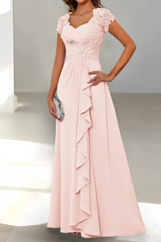 A-Line Floor Length Chiffon Mother of the Bride Dress CM0434 made by Cocomelody